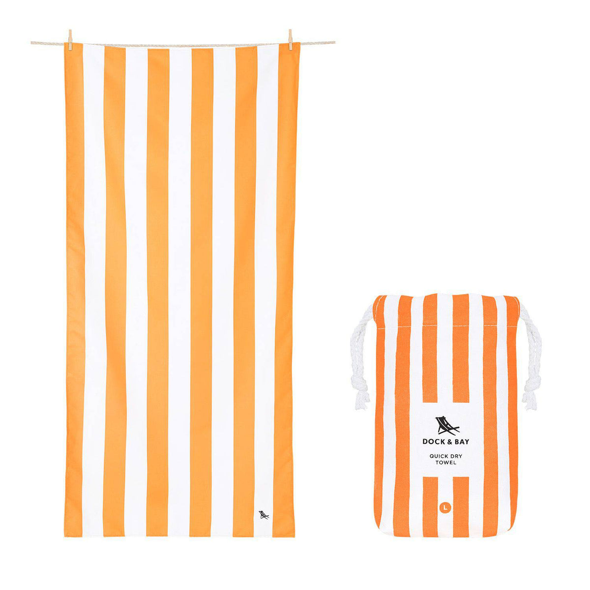 Cabana Stripe Ipanema Orange Beach Towel - 2 sizes - The Preppy Bunny