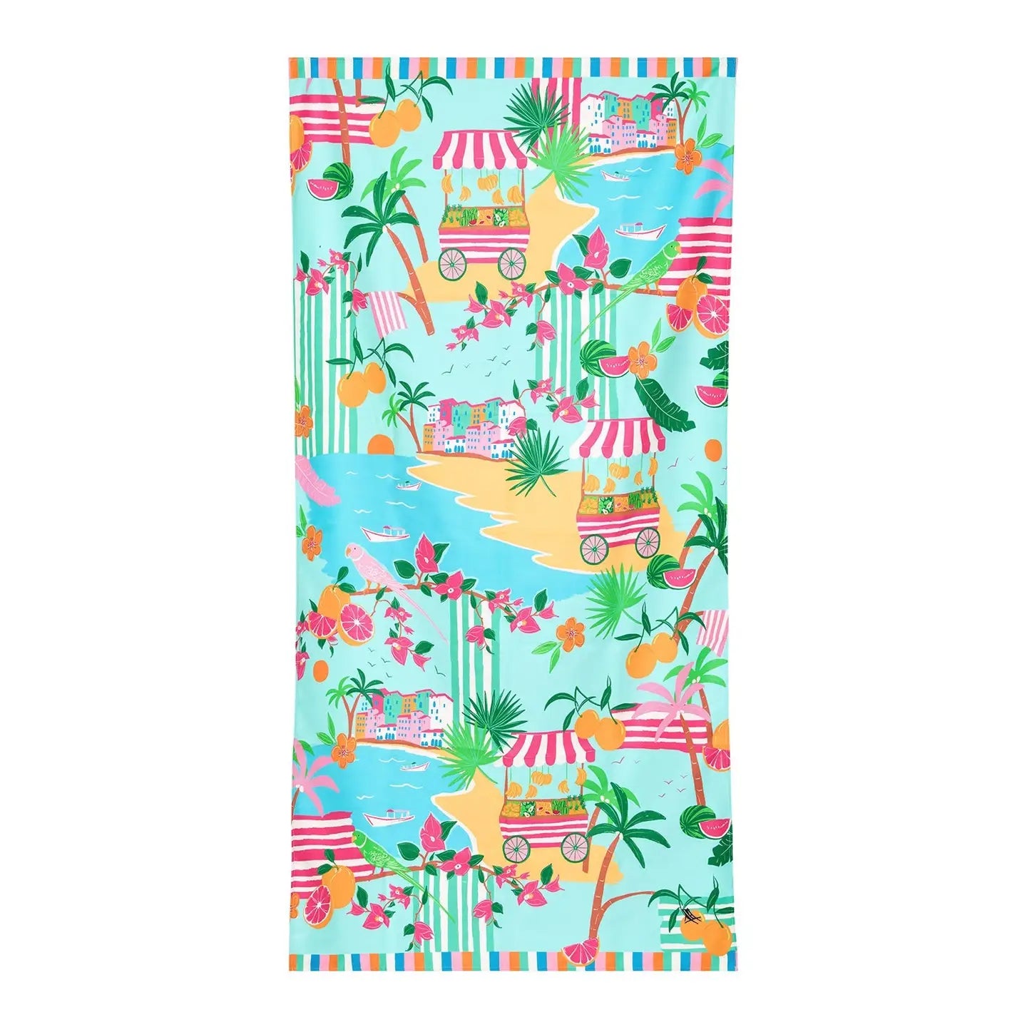 Quick Dry Beach Towel in Sweet Escape - 2 sizes - The Preppy Bunny