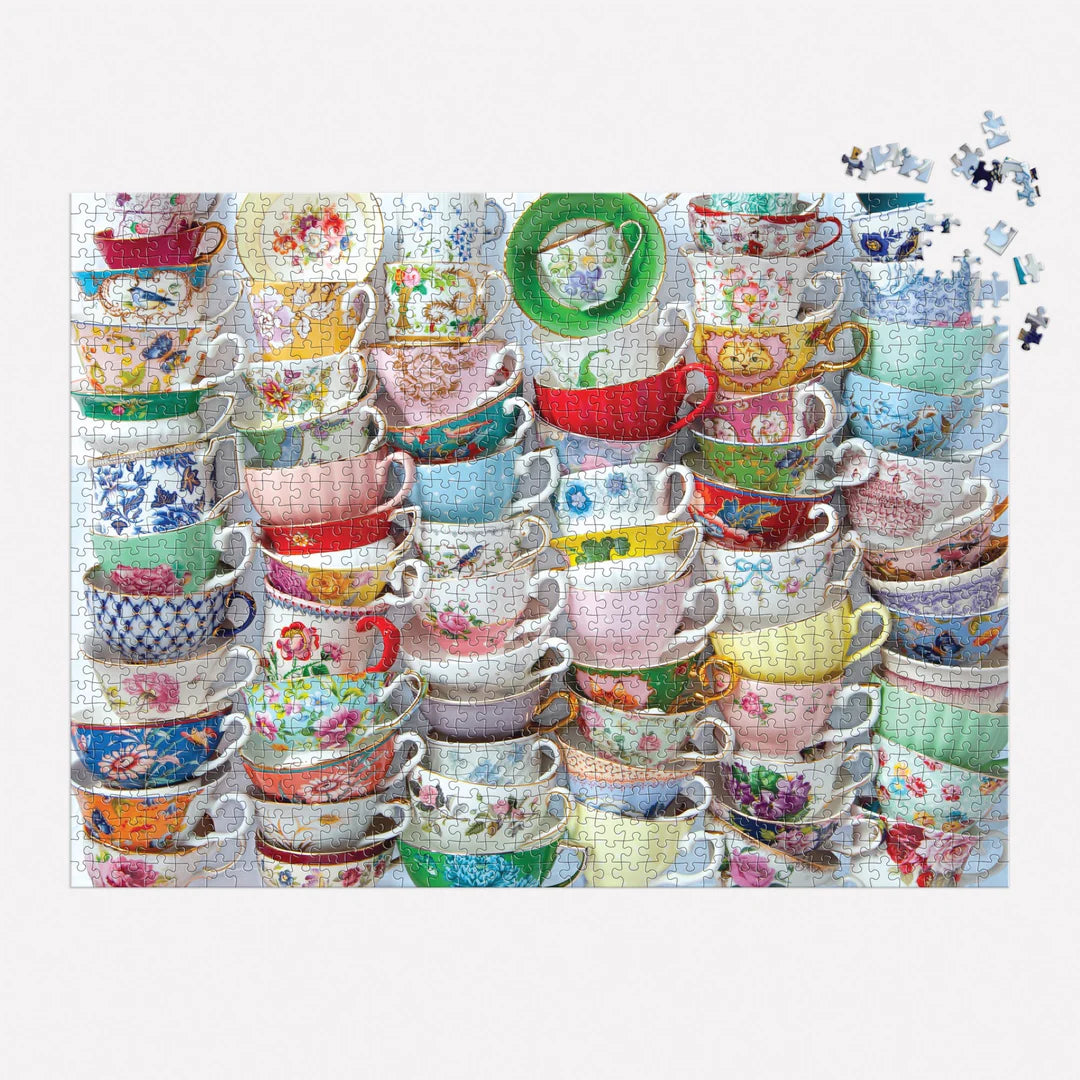 Teacups 1000 Piece Puzzle - The Preppy Bunny