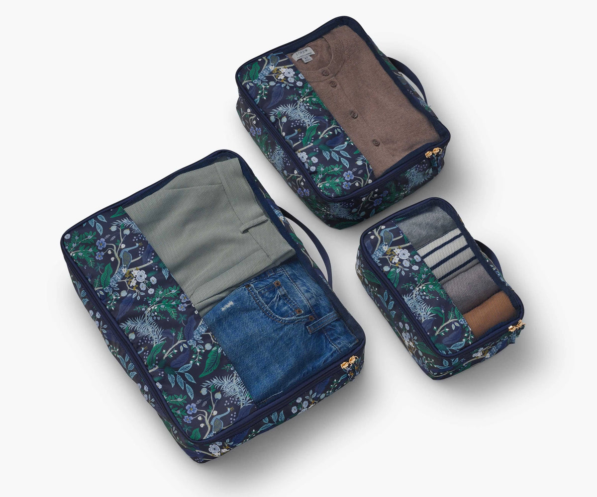 Peacock Packing Cube Set - The Preppy Bunny