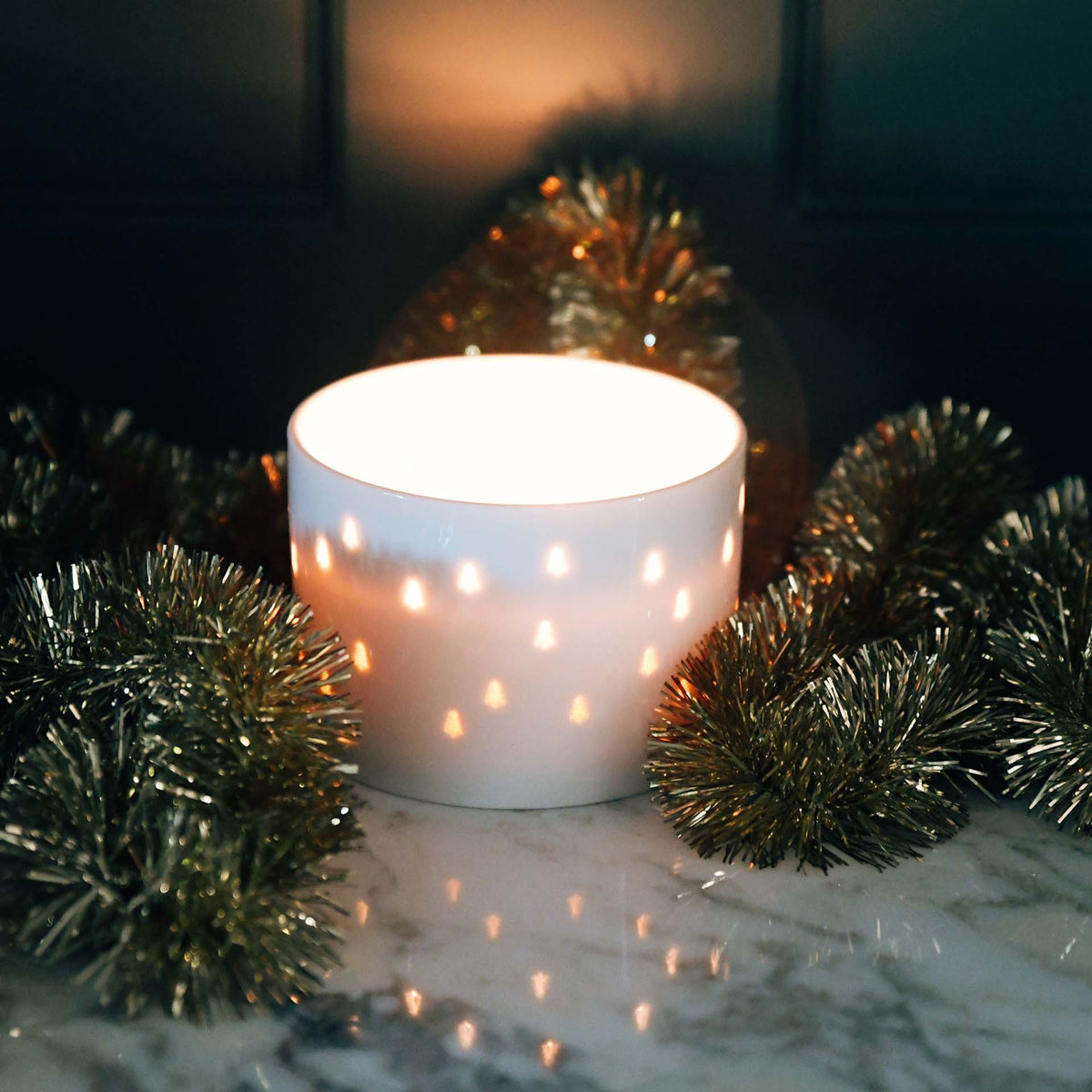 Sea Pines Twinkle Ceramic Candle