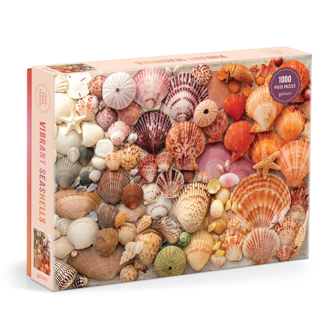 Vibrant Seashells 1000 Piece Puzzle - The Preppy Bunny