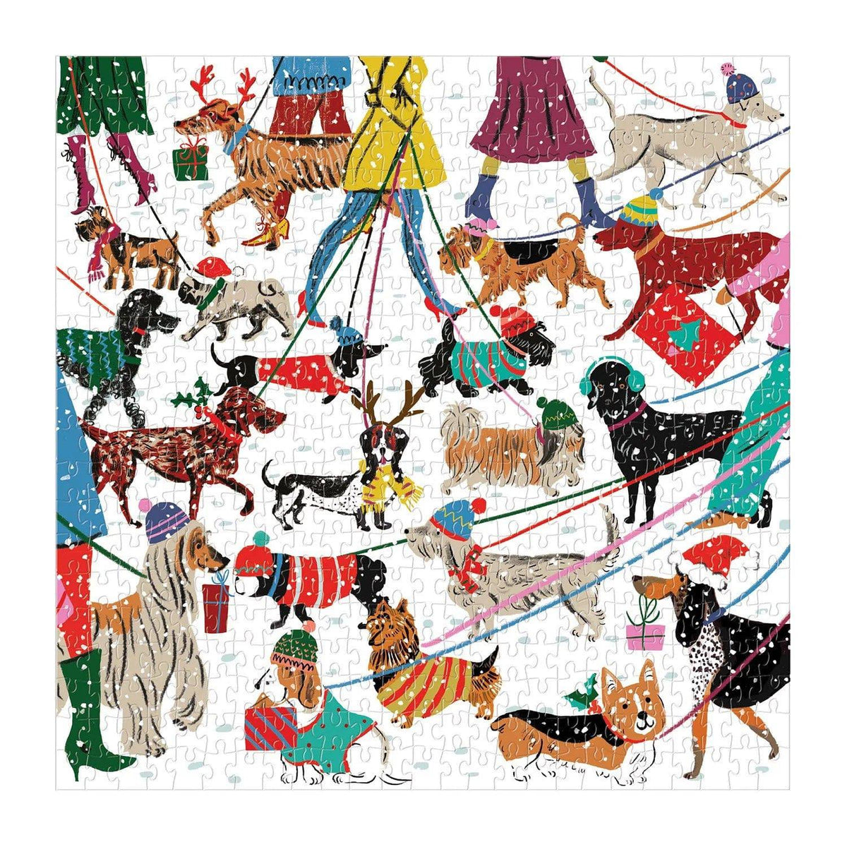 Winter Dogs 500 Piece Jigsaw Puzzle - The Preppy Bunny