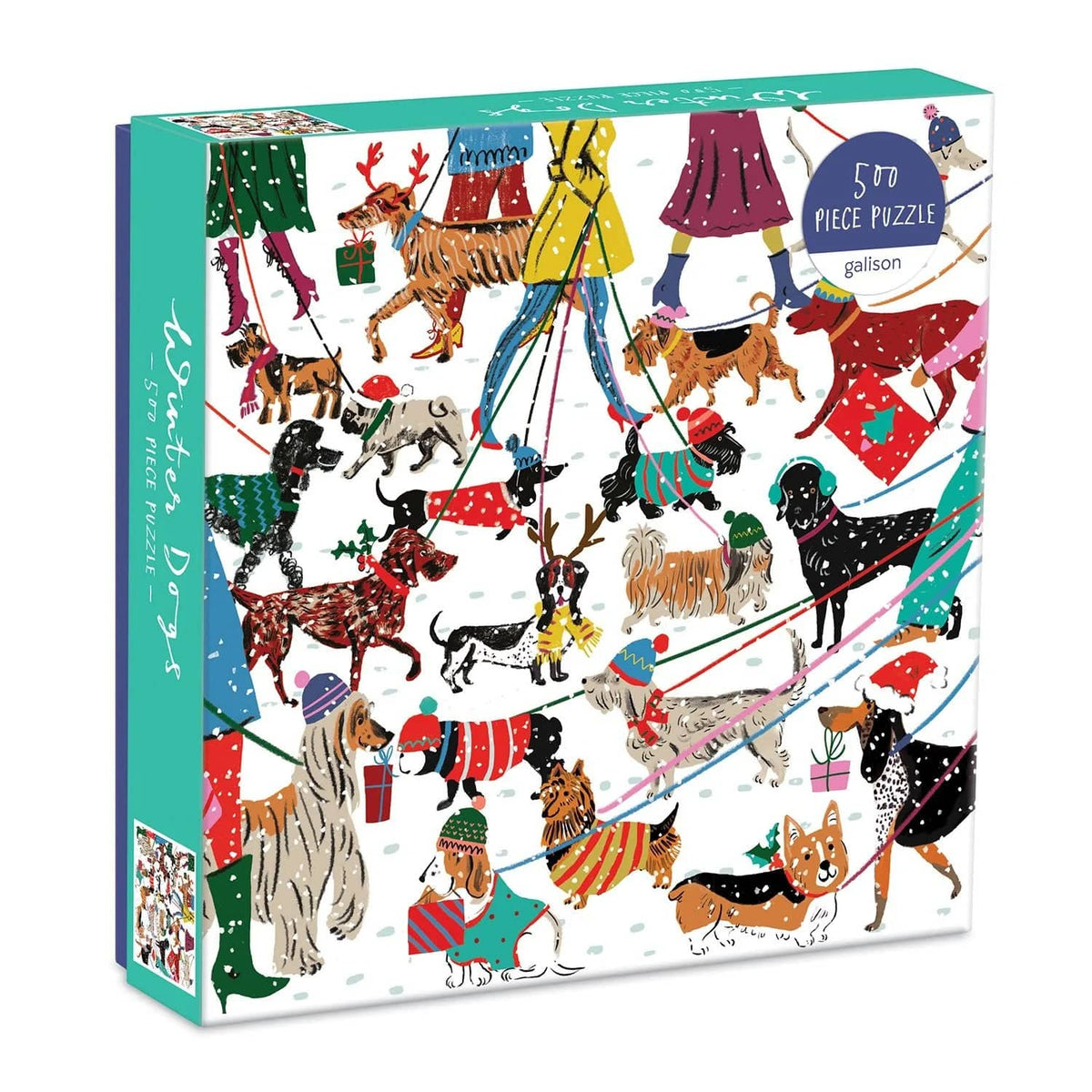 Winter Dogs 500 Piece Jigsaw Puzzle - The Preppy Bunny