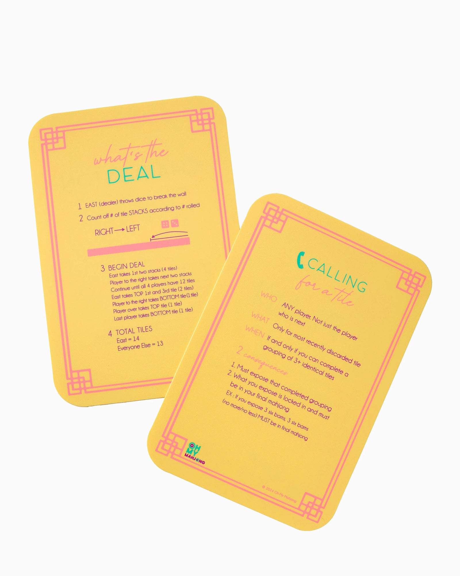 Yellow Mahjong Tile Shufflers - The Preppy Bunny