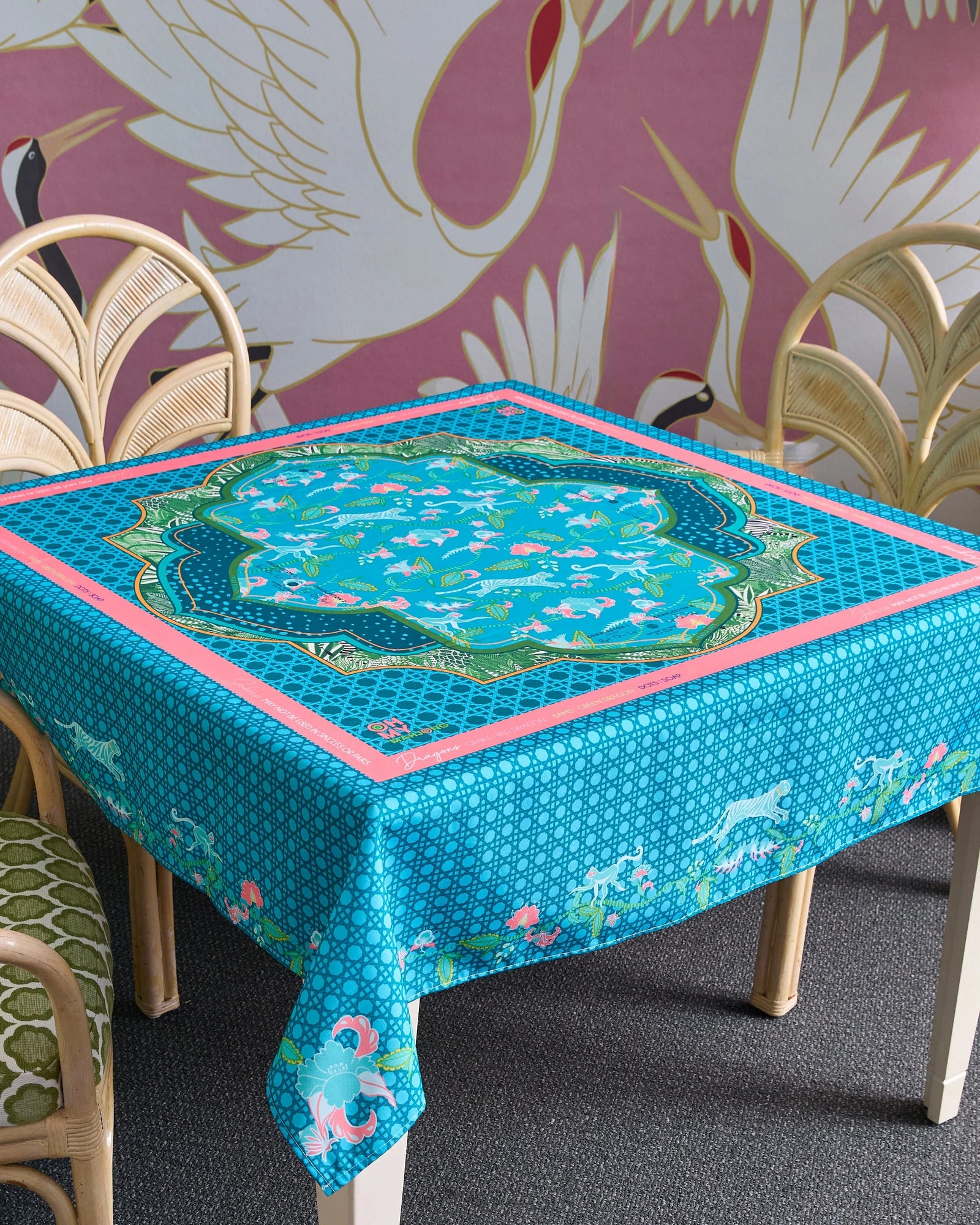 Zanzibar Mahjong Tablecloth - The Preppy Bunny