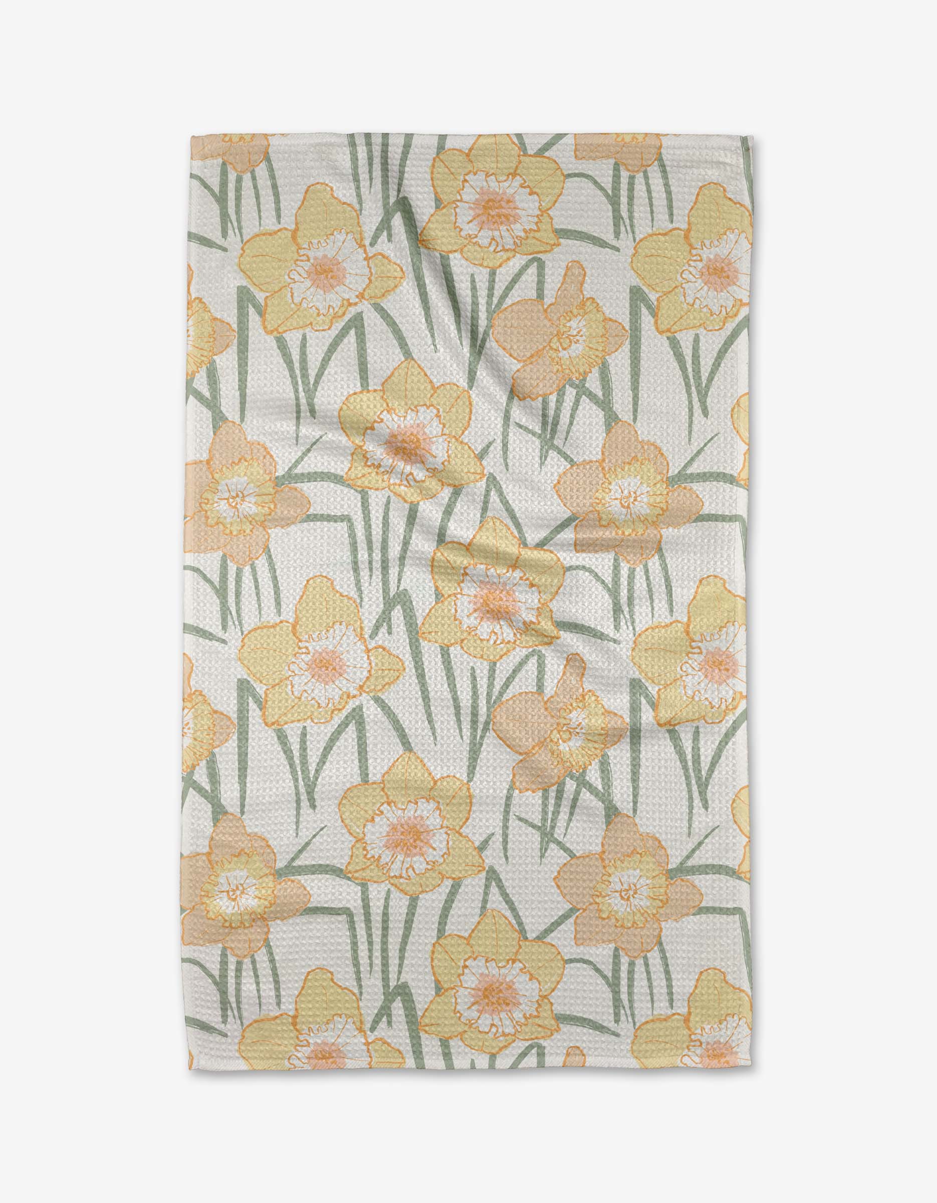 Spring Daffodil Fields Geometry Kitchen Towel - The Preppy Bunny