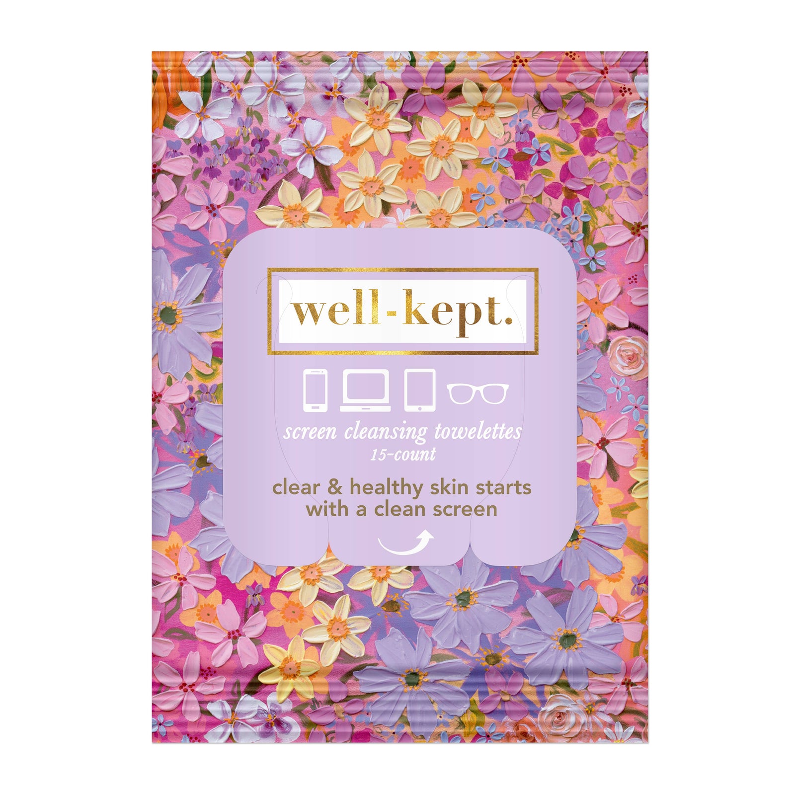 Flower Power Screen Cleansing Towelettes/ Tech Wipes - The Preppy Bunny