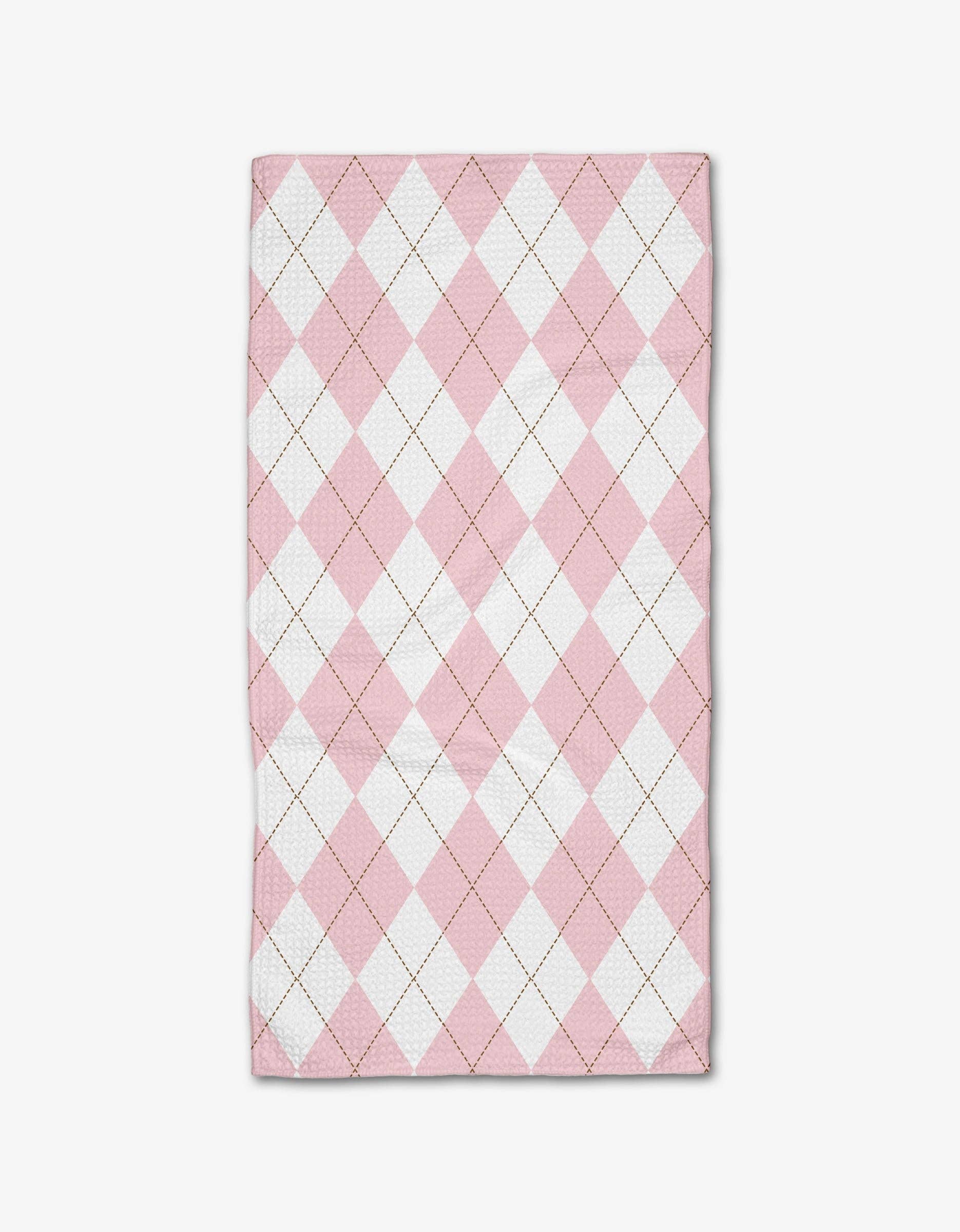 Cotton Candy Argyle Bar Towel - The Preppy Bunny