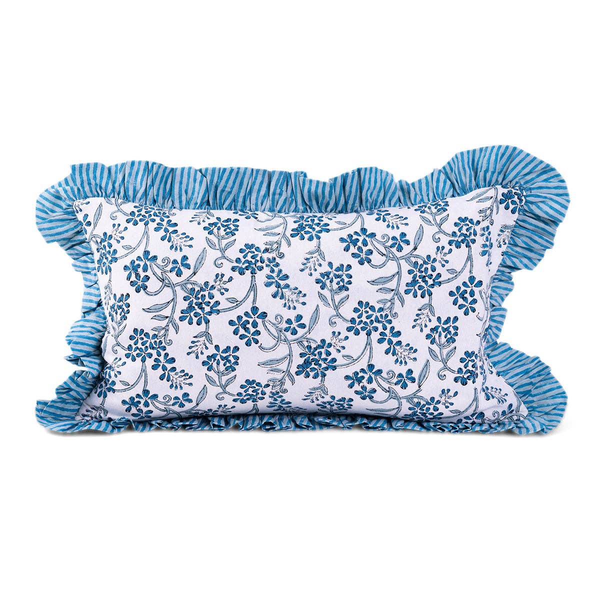 Ruffle Lumbar Pillow - Sanibel - The Preppy Bunny