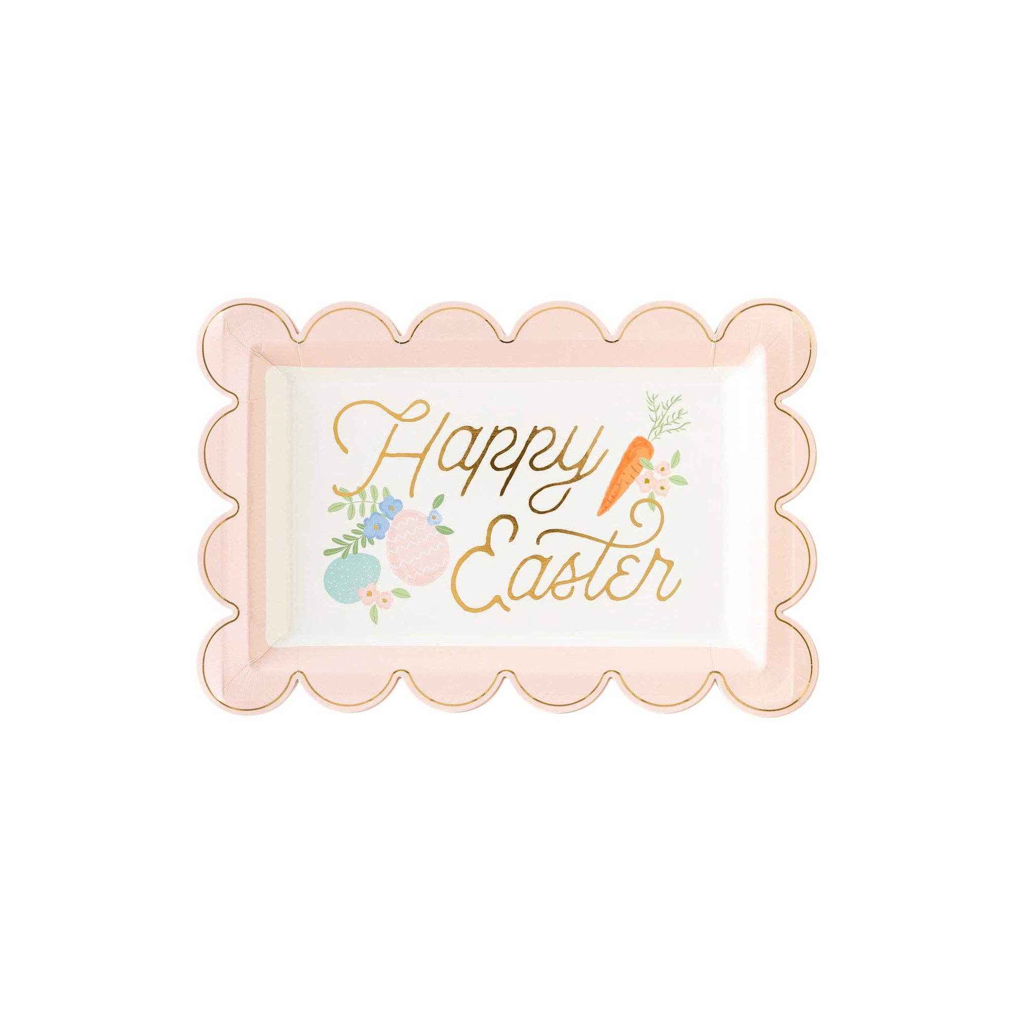Easter Scallop Shaped Paper Plates - The Preppy Bunny