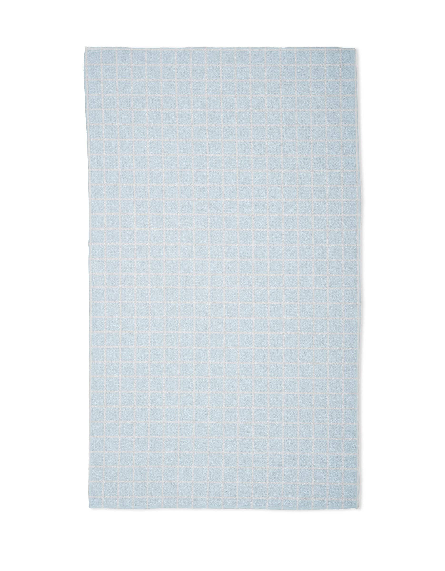 Grid Blue Geometry Kitchen Towel - The Preppy Bunny