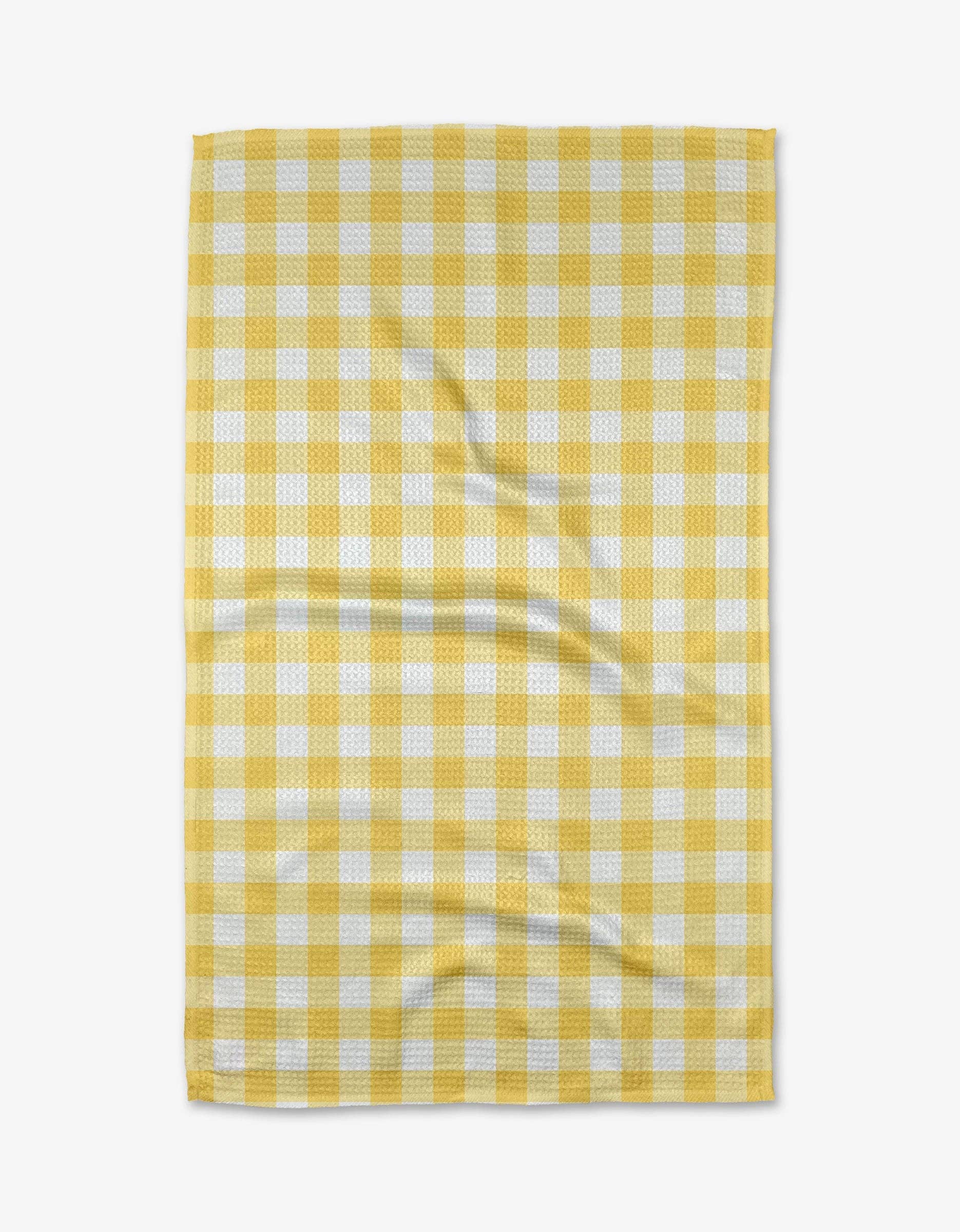 Lemon Gingham Tea Towel - The Preppy Bunny