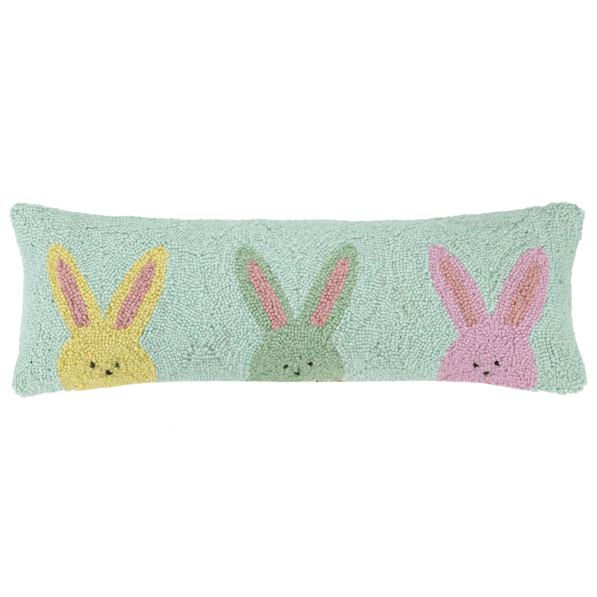 Three Rugee Peeps Type Bunnies Hook Pillow - The Preppy Bunny